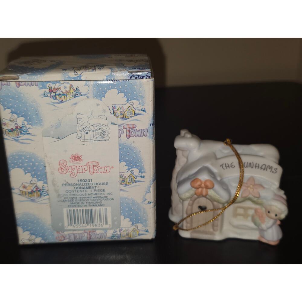 Precious Moments Sugar Town Personalized House‎ Ornament Enesco 1995 150231